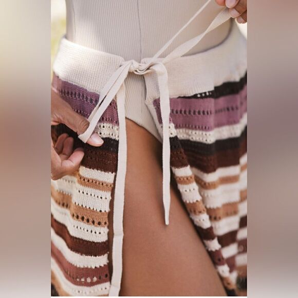 Anthropologie Striped Crochet Beach Wrap. NWT - Picture 3 of 4